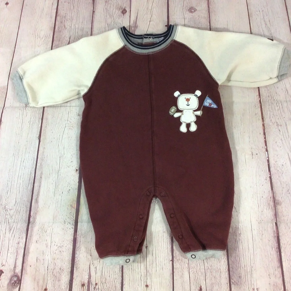 Carter’s Football Bear Long Sleeve Outfit - Size XL (12 Months)